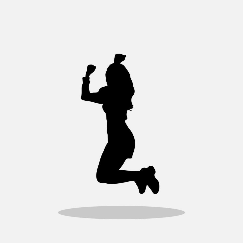 Girl jumping vector png