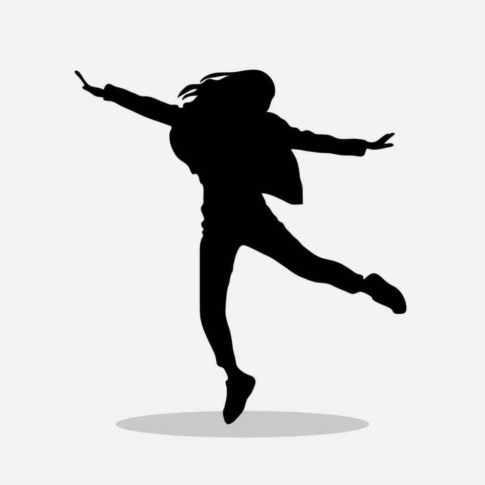 Girl jumping vector png