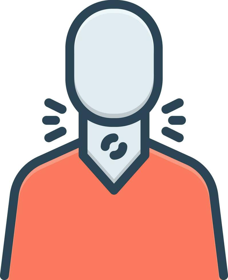 color icon for throat vector