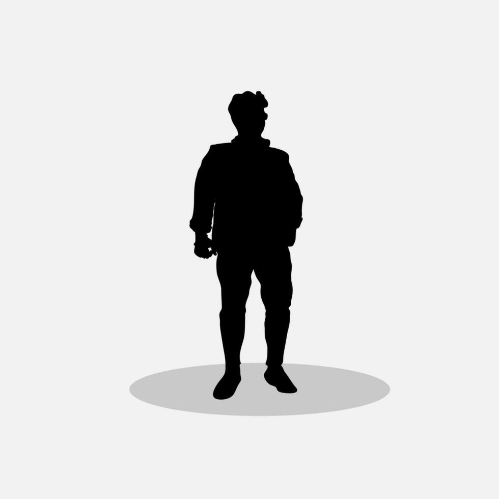 Boy standing with pose vector