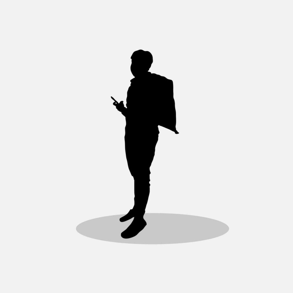 Boy standing with pose vector