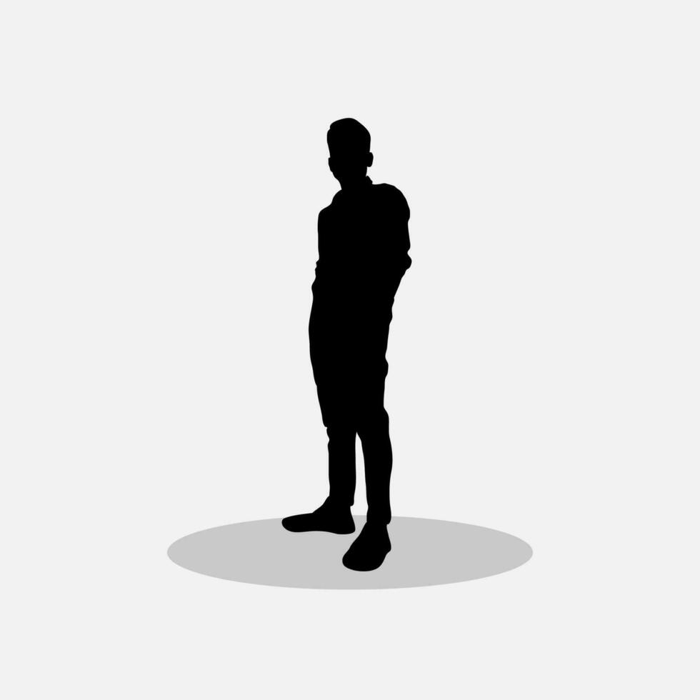 Boy standing with pose vector