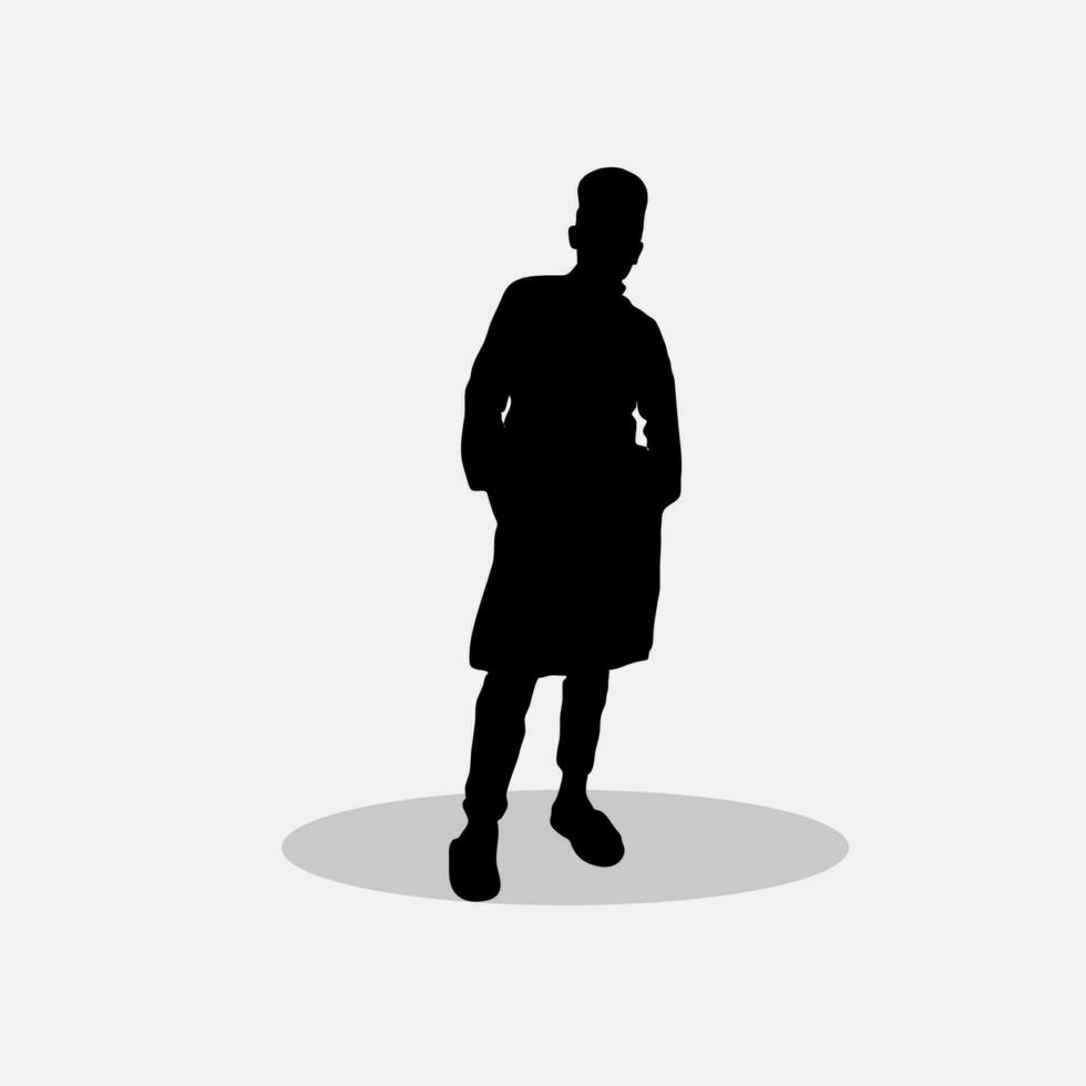 Boy standing with pose vector