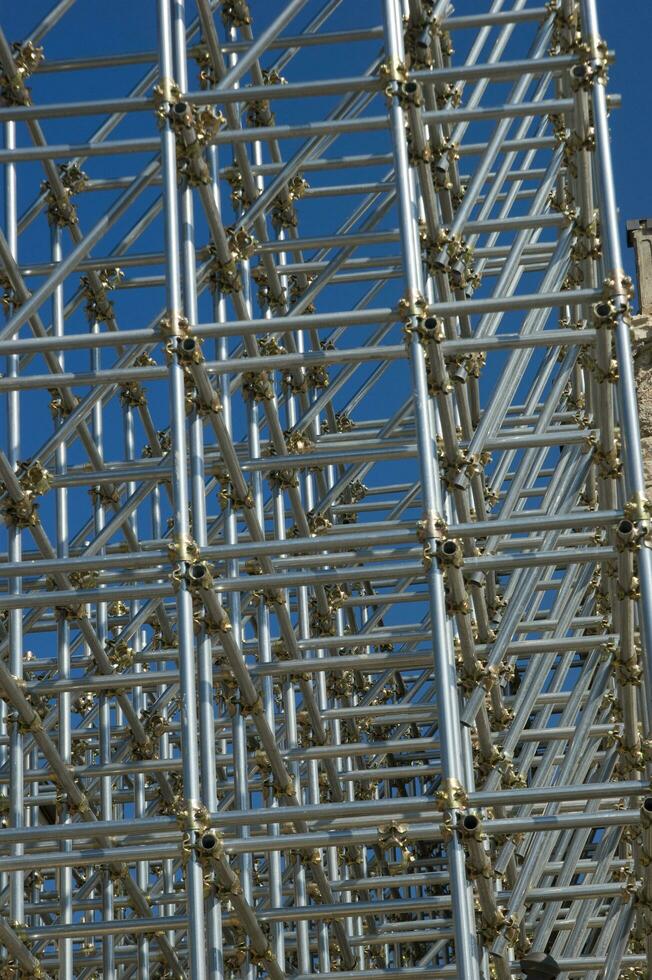 scaffolding in construction site photo