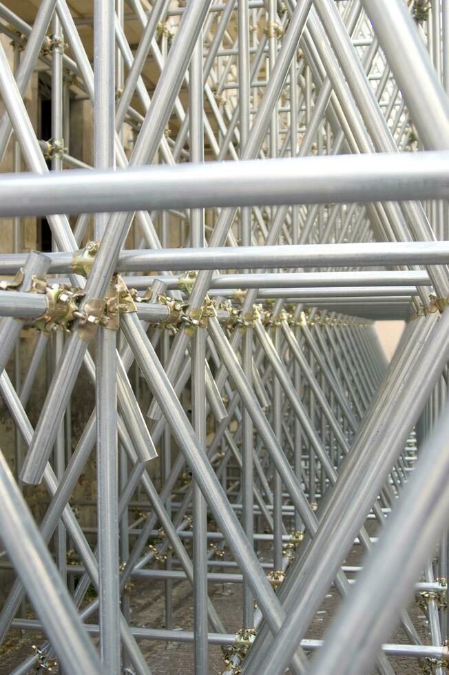 scaffolding in construction site photo