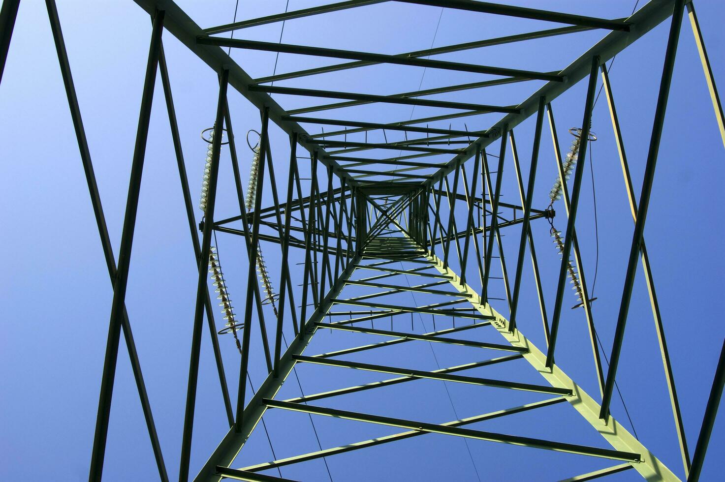 a close up of a power line with wires attached photo