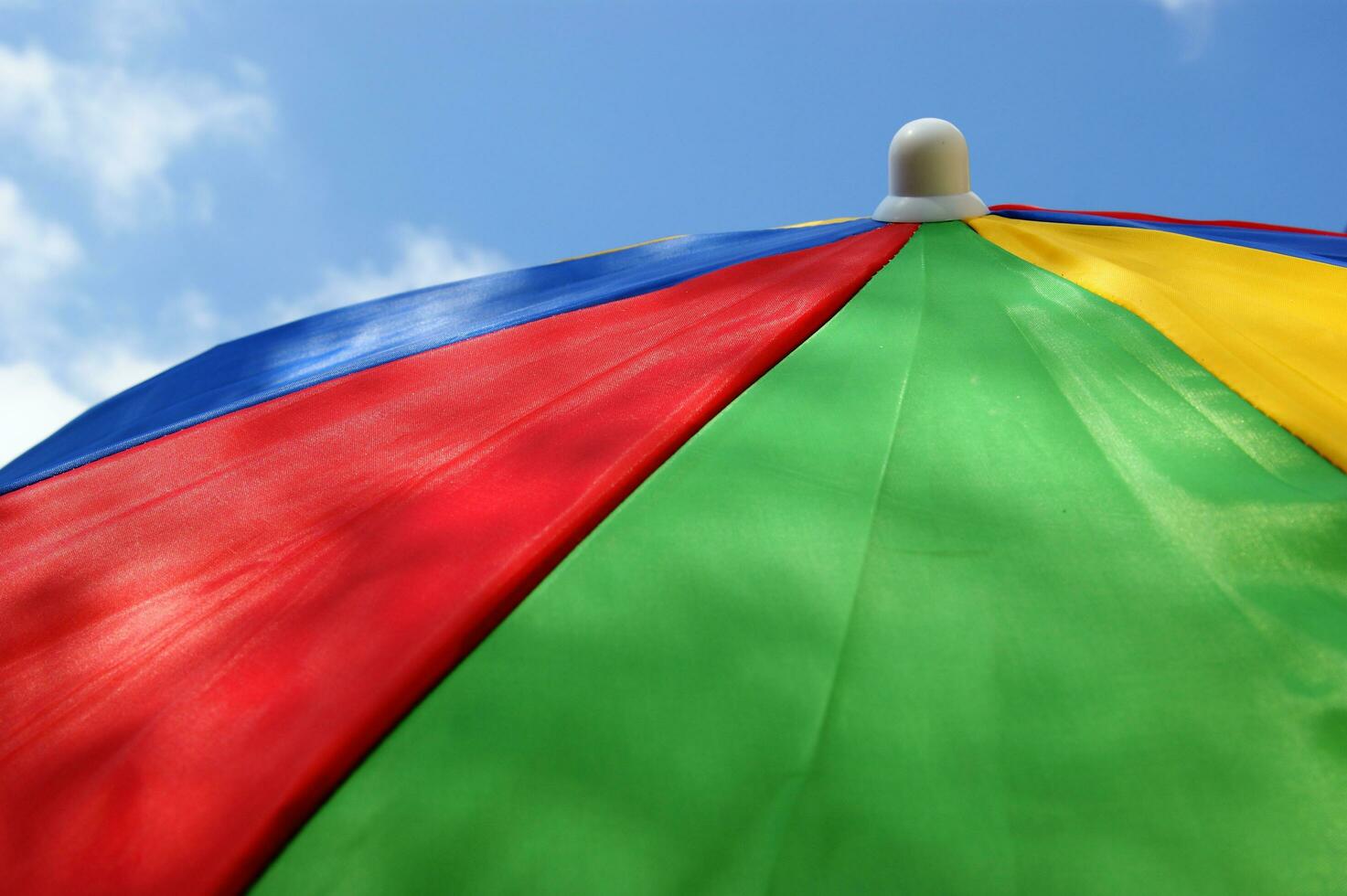 a close up of a colorful umbrella photo