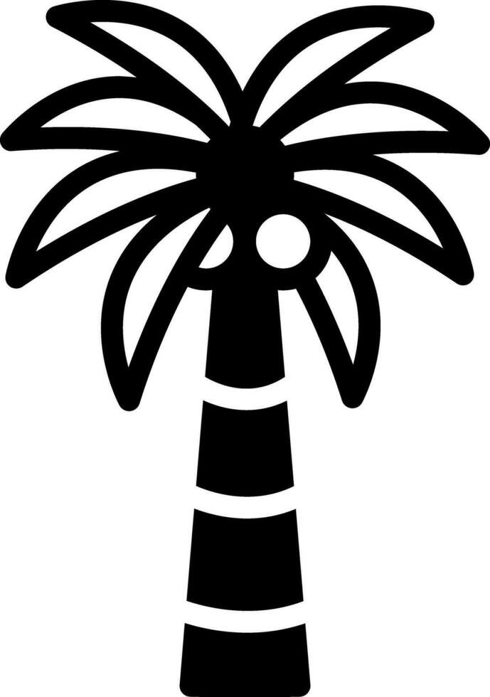 solid icon for palm vector