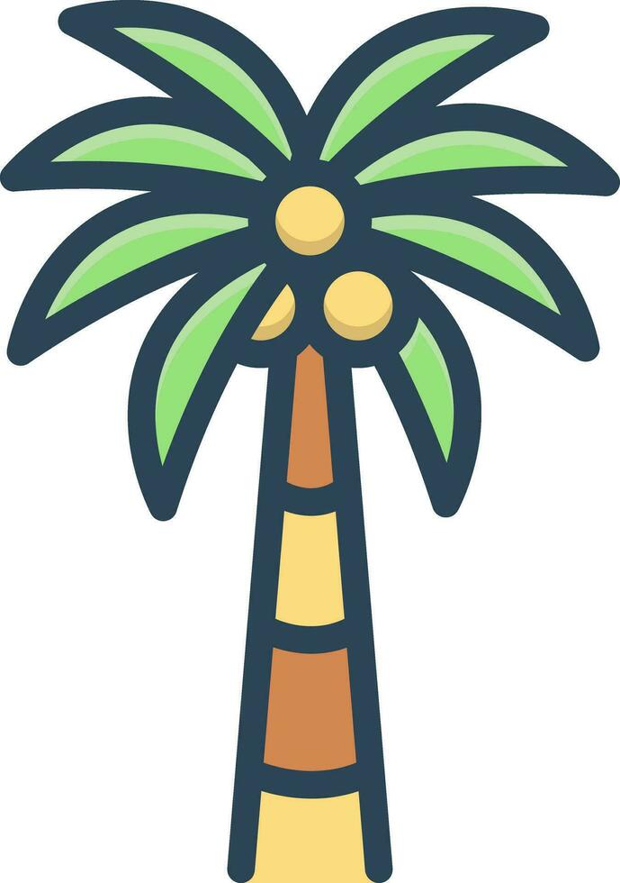 color icon for palm vector