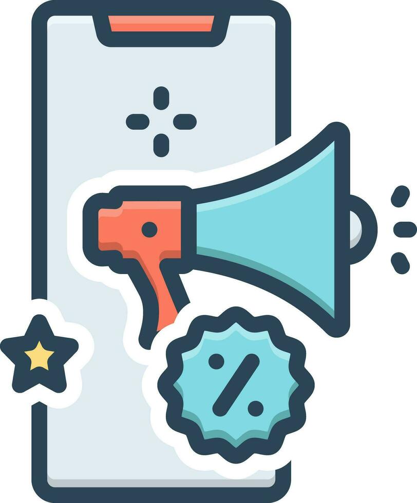 color icon for promotion vector