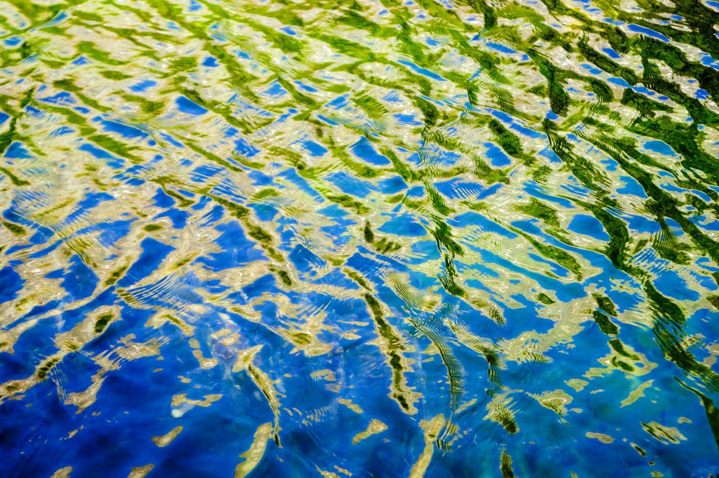 reflection of the sky and the water in the river photo