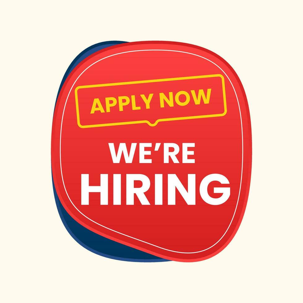 apply now we are hiring announcement job vacancy banner vector