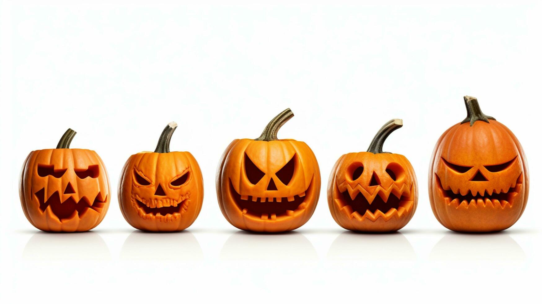 halloween scary pumpkin isolated on white background photo