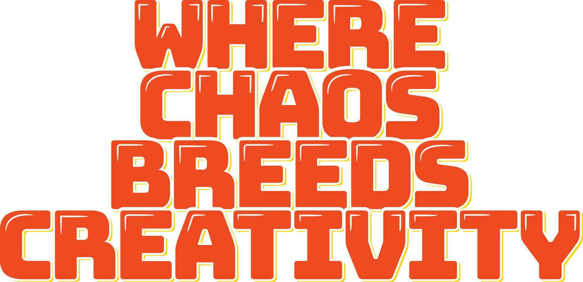 Creative Chaos Typography Design vector