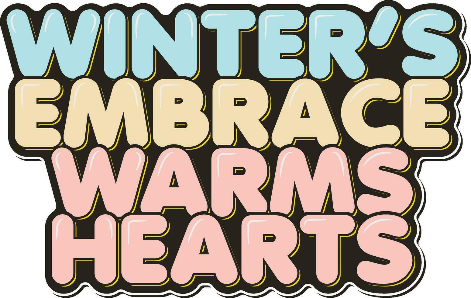 Heartwarming Winter Lettering vector