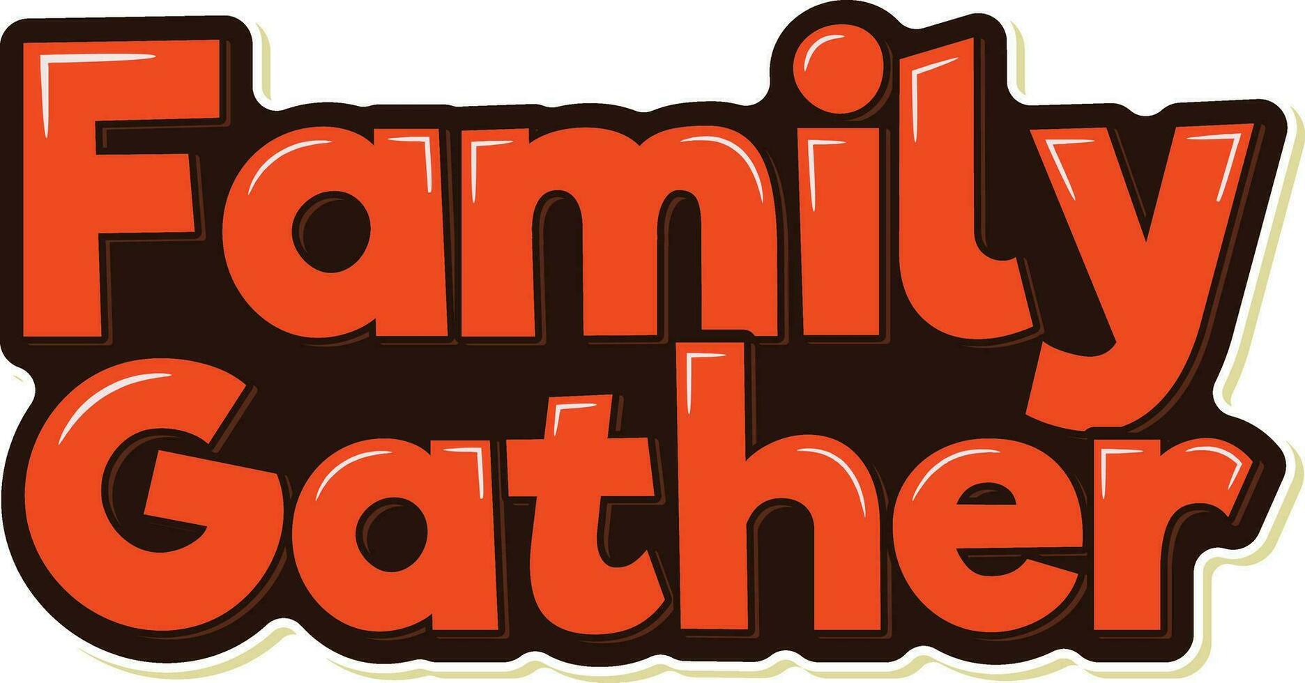 Gather with Family Thanksgiving Typography Vector Design