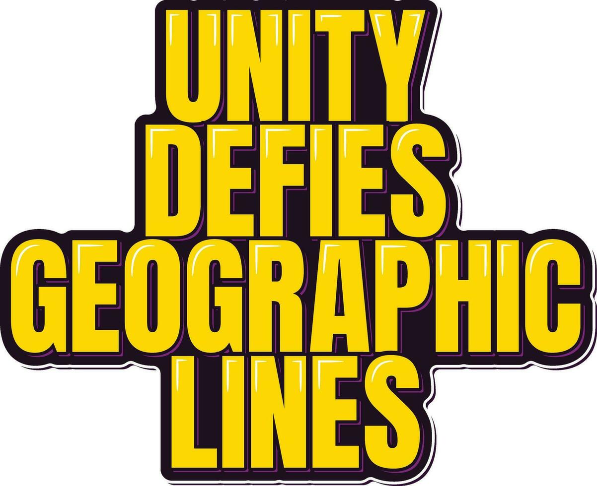 Geographic Unity Lettering Design vector