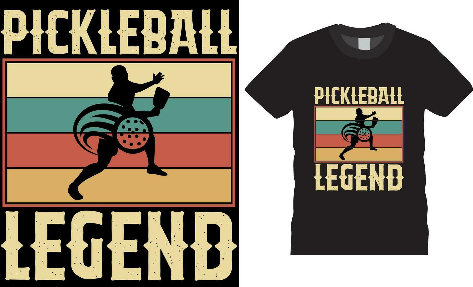 pickleball legend, Pickle ball t-shirt design vector print template