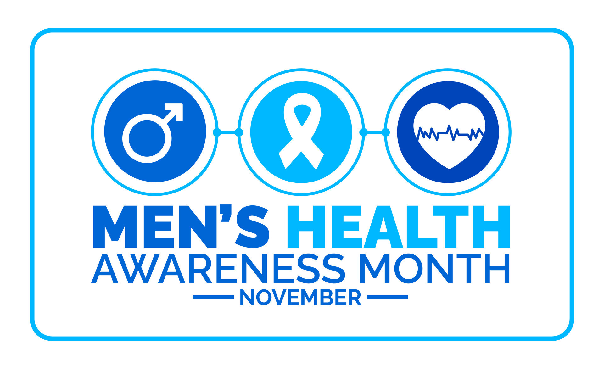 November is Men's Health Awareness Month background template. Holiday