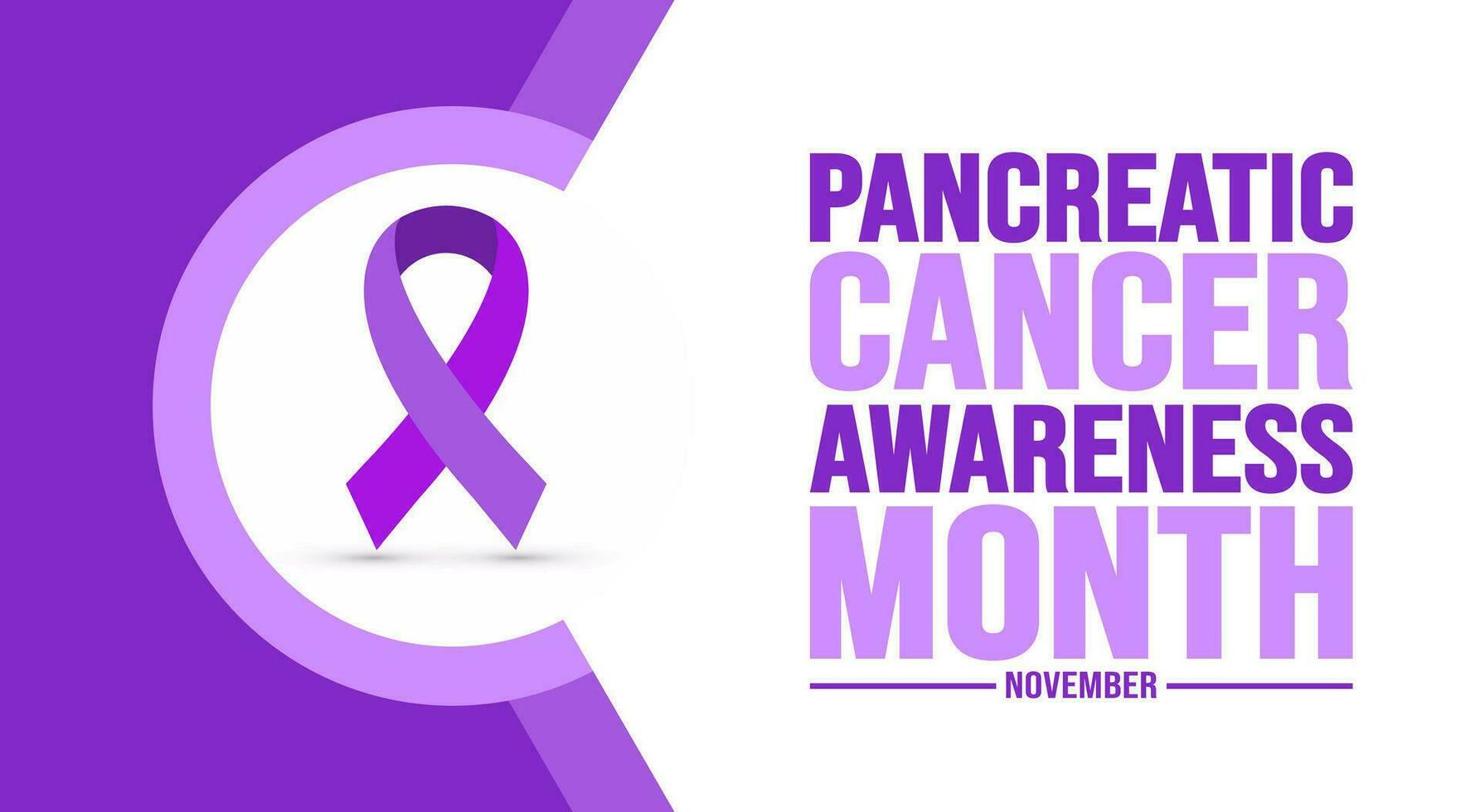 November is Pancreatic Cancer Awareness Month background template. Holiday concept. background, banner, placard, card, and poster design template with text inscription and standard color. vector. vector