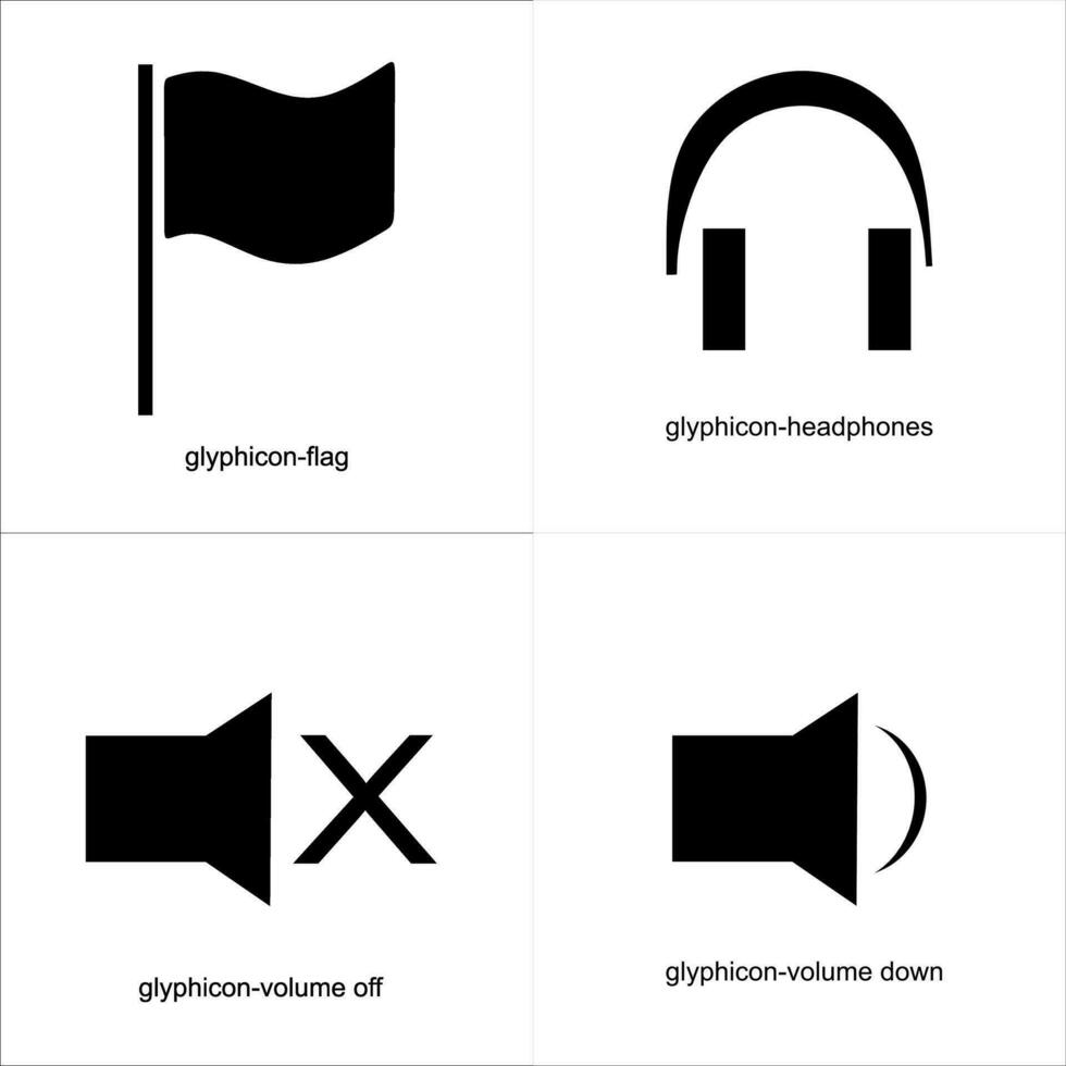 bandera auriculares volumen icono diseño vector