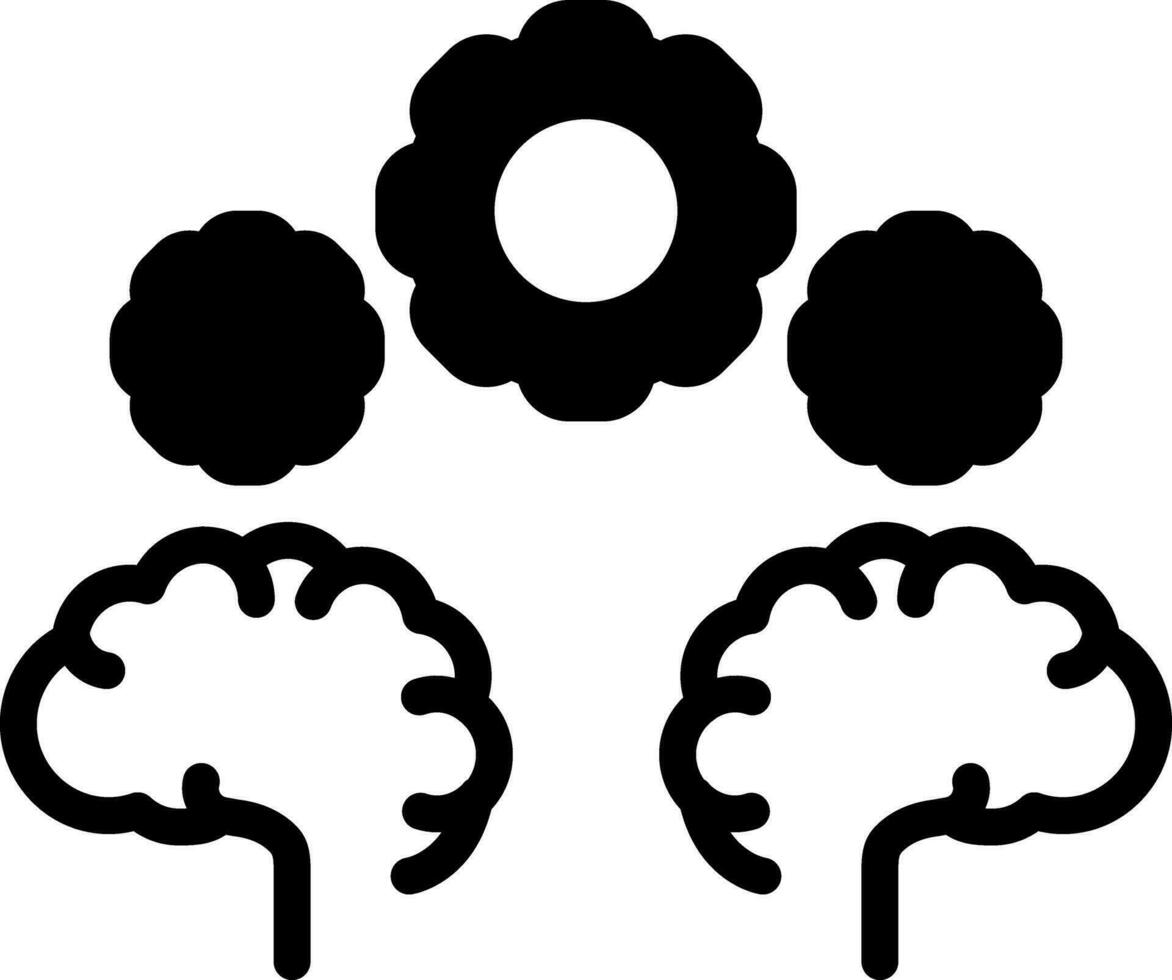 solid icon for knowledgestorm vector