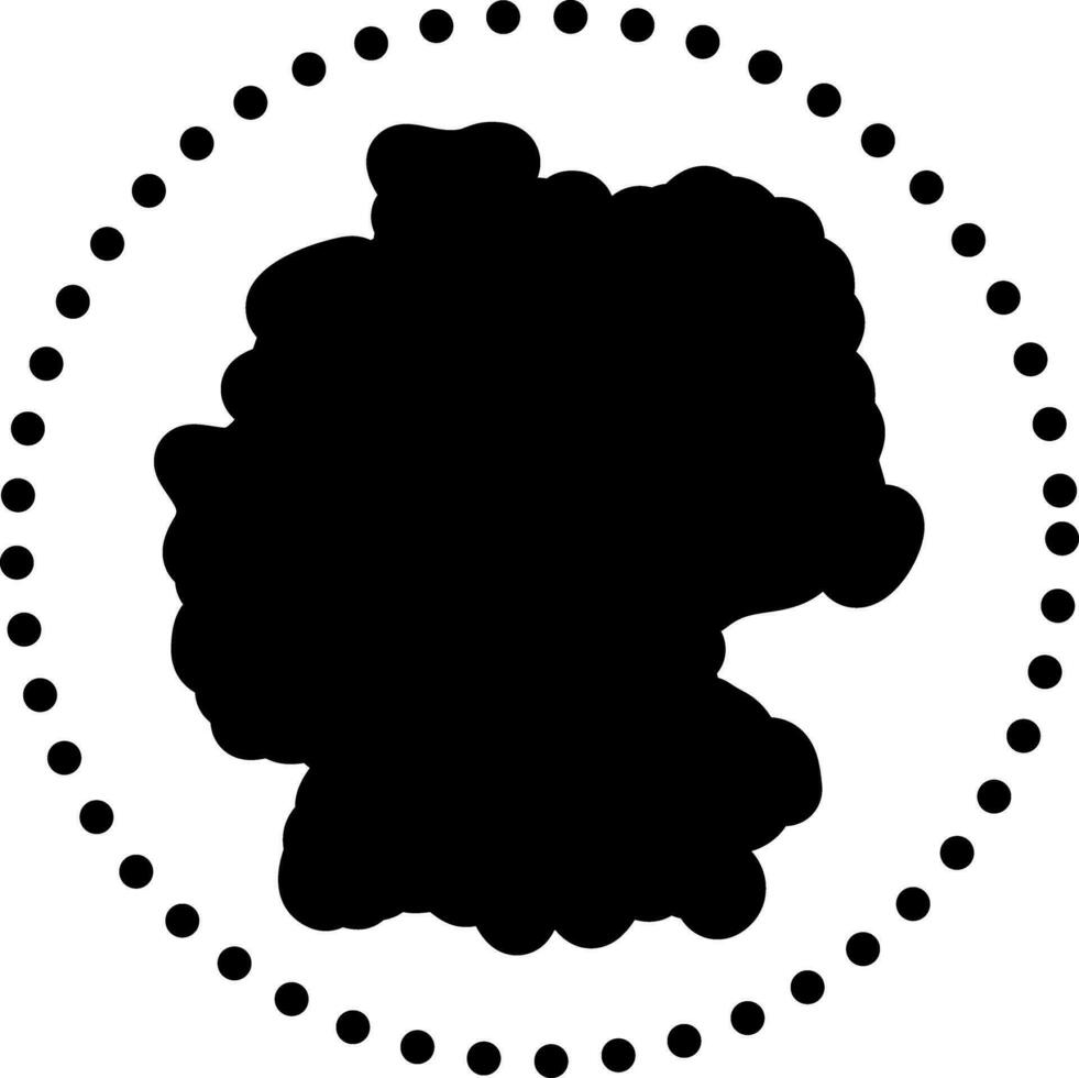 solid icon for deutsch vector
