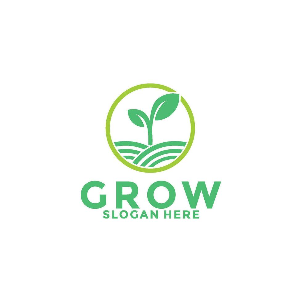 verde semilla logo tipo vector, crecer logo diseño modelo vector