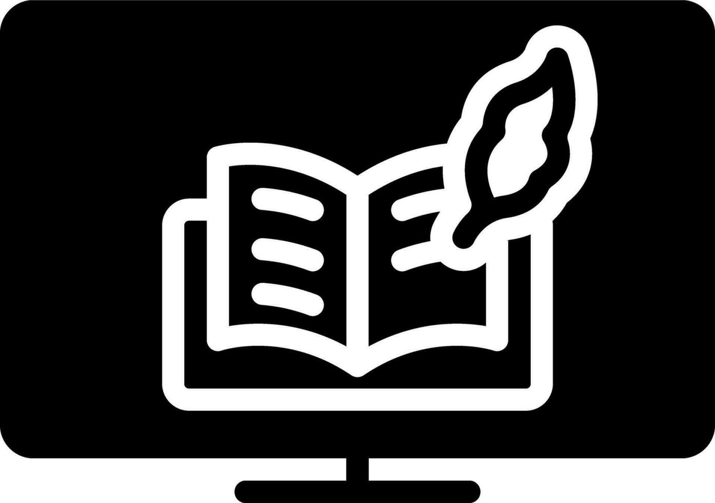 solid icon for writings vector