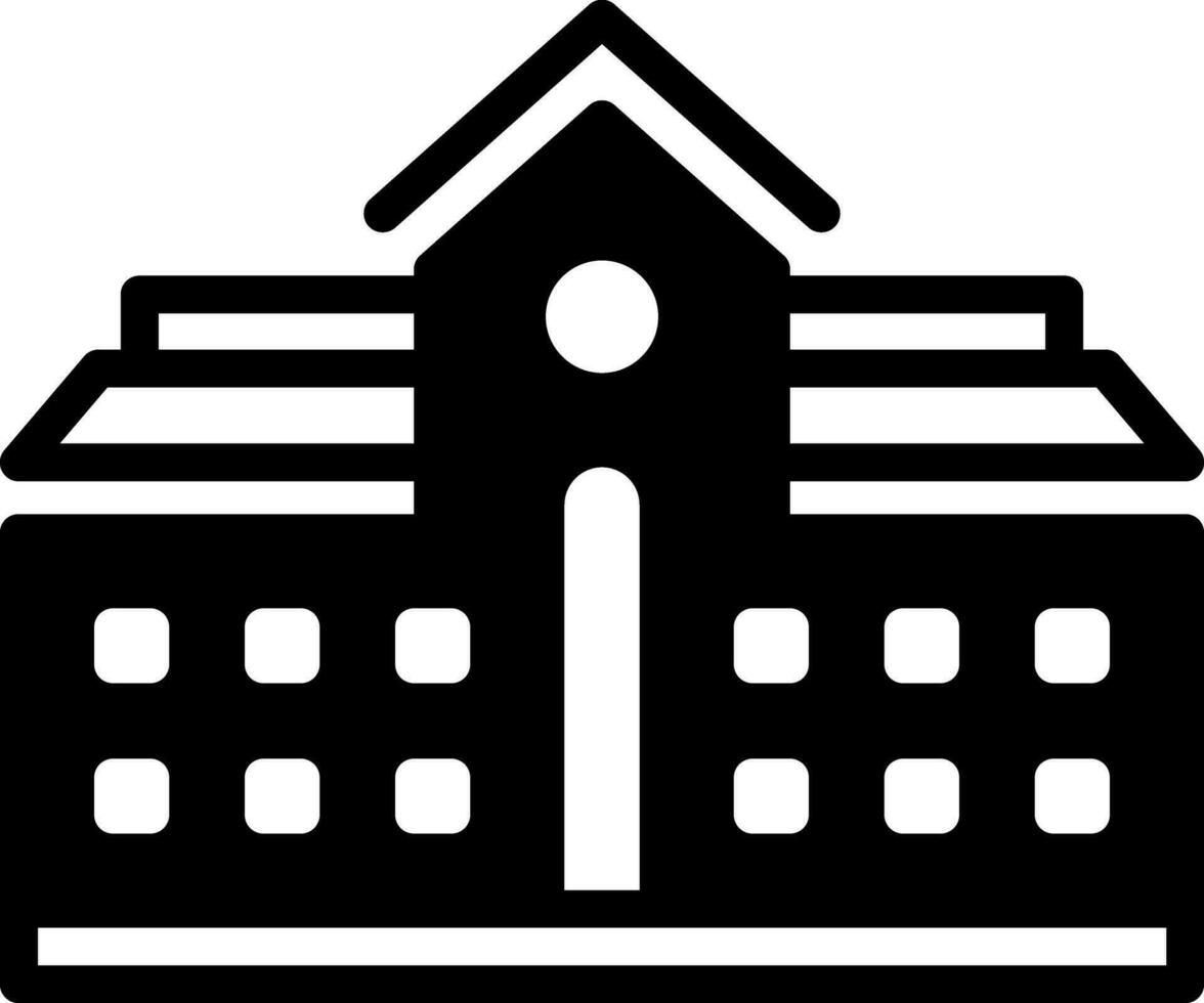 solid icon for campus vector