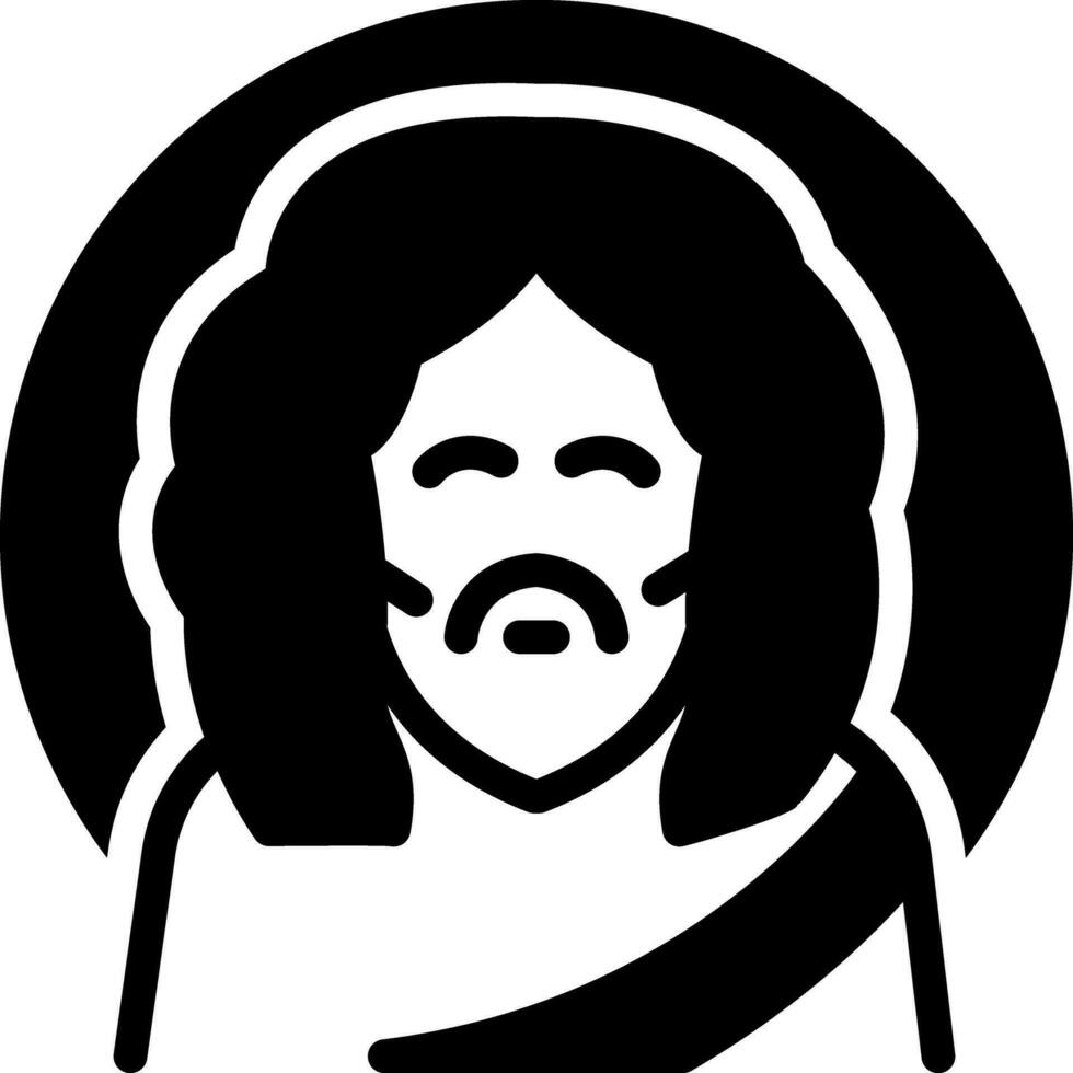 sólido icono para bautista vector