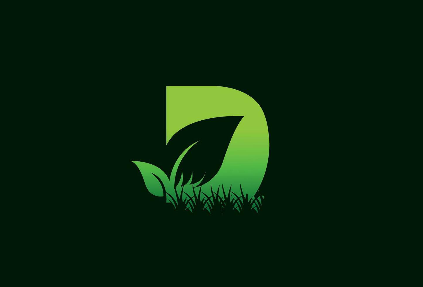 D and R lawn care logo service logo vector