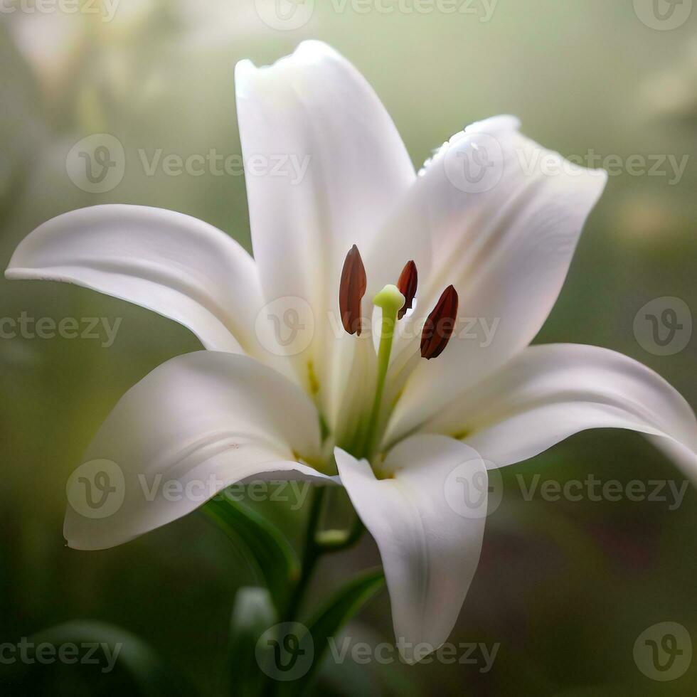 The Madonna Lily embodies purity and beauty throughout the ages ,AI Generated photo