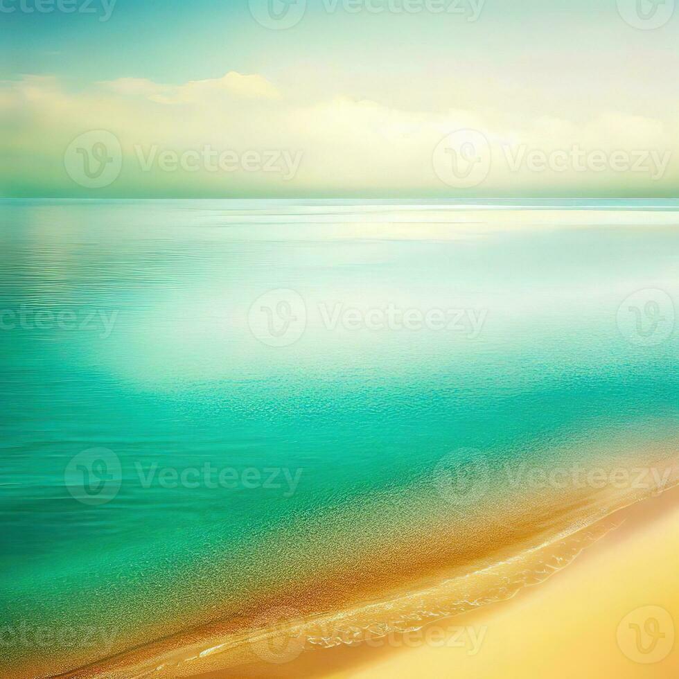 The beach offers a peaceful escape, where the calming blue ocean soothes the soul ,AI Generated photo
