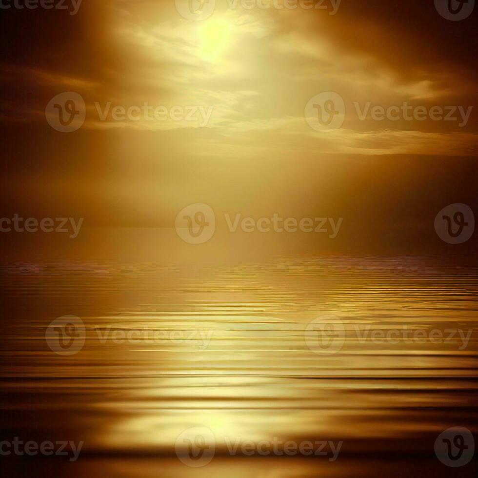 The morning sun breaks through the fog, illuminating the vast ocean ,AI Generated photo