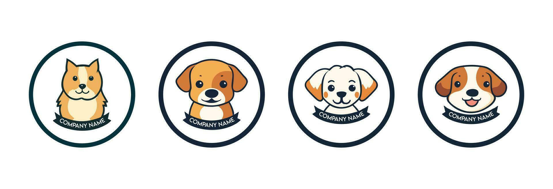 Pet shop logo and Icon design vector