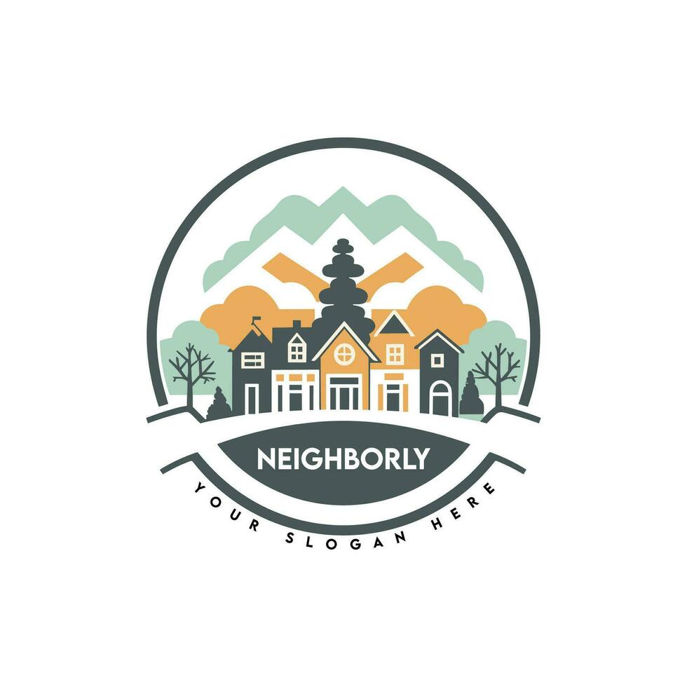 Neighborly Logo design concept and Template vector