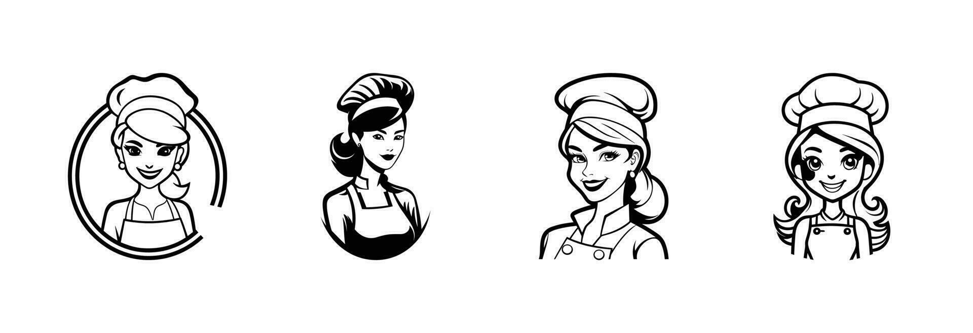 Restaurants Chef Logo and Icon design vector