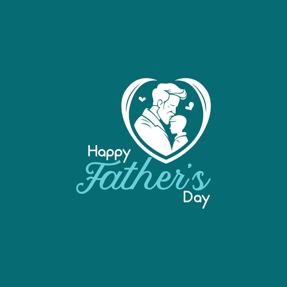 Happy Father's Day logo or social media post design. vector