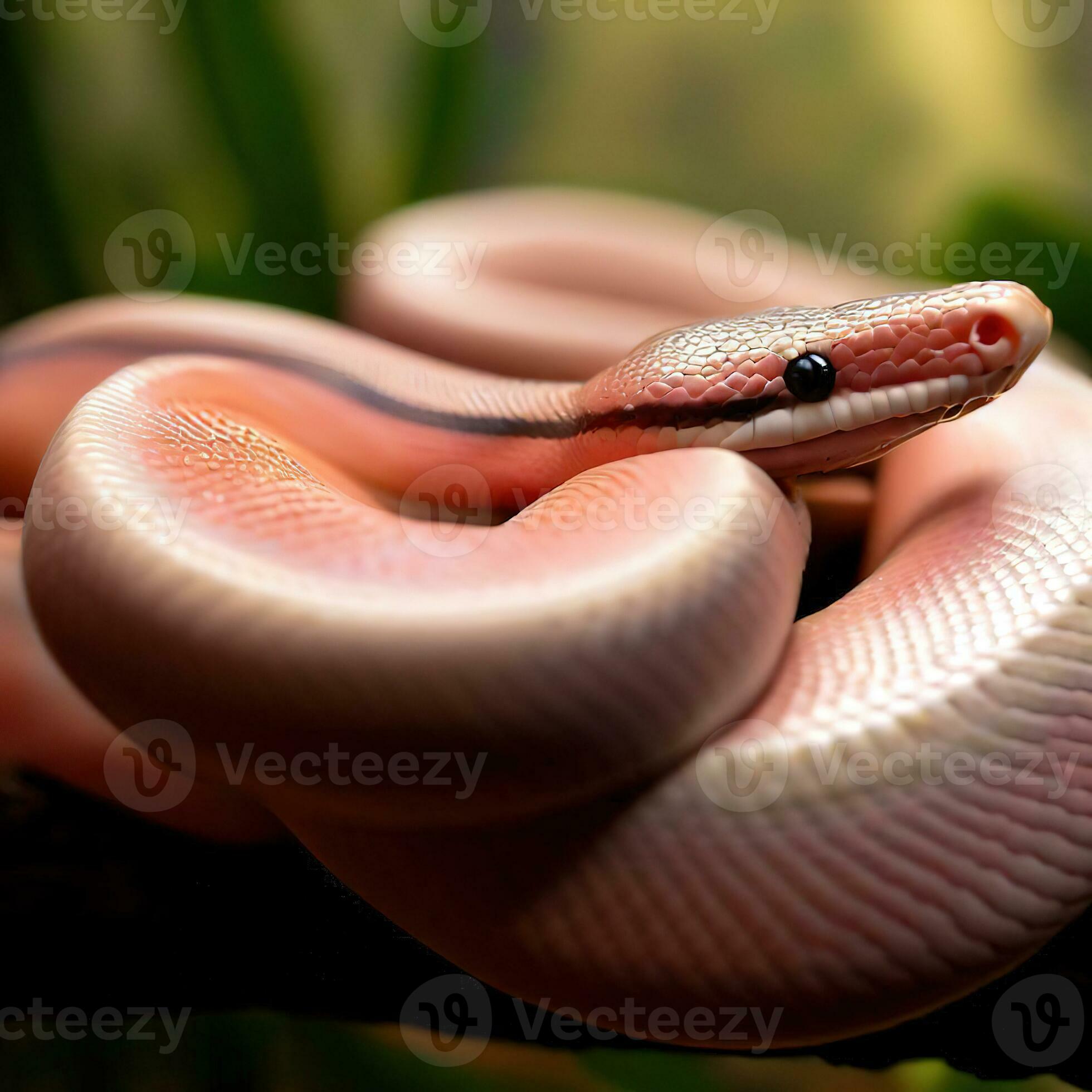 The Ball python's smooth and curvaceous body captivates in this up ...