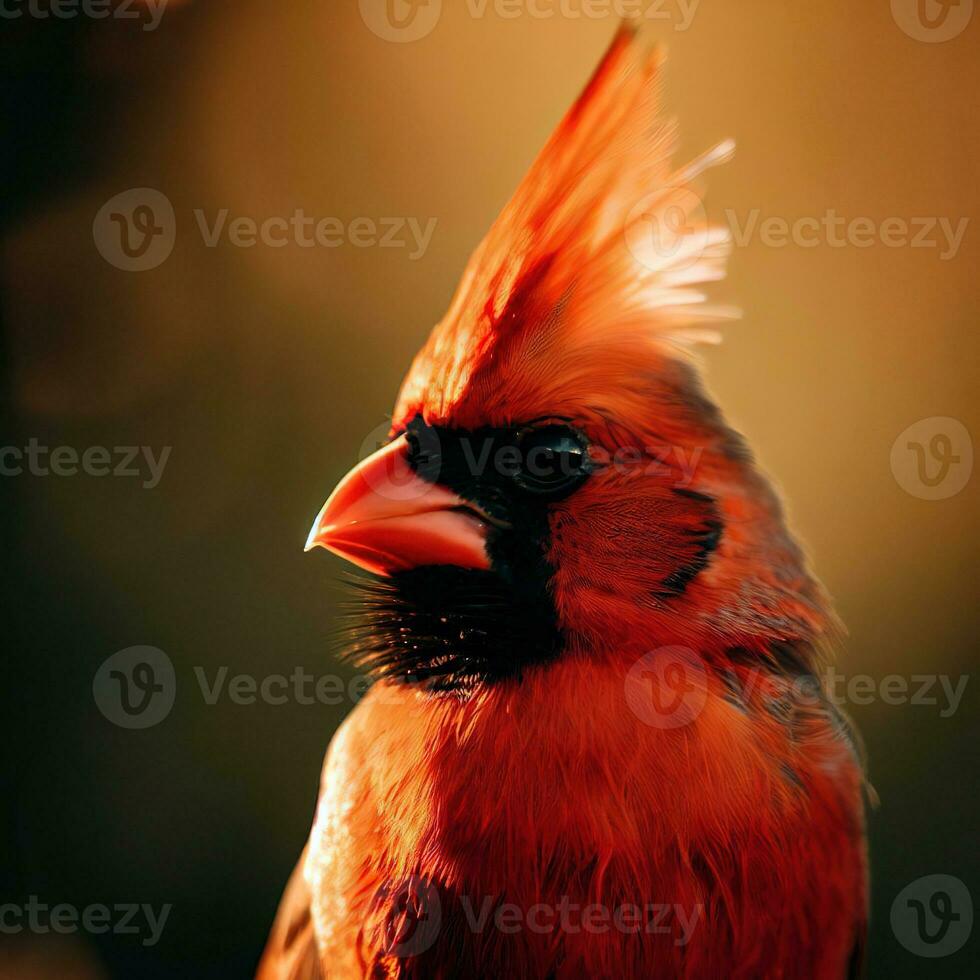 A Striking Northern Cardinal Poses Majestically on a Branch ,AI Generated photo