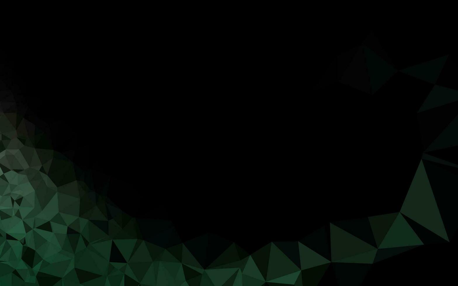 Dark Green vector shining triangular background.