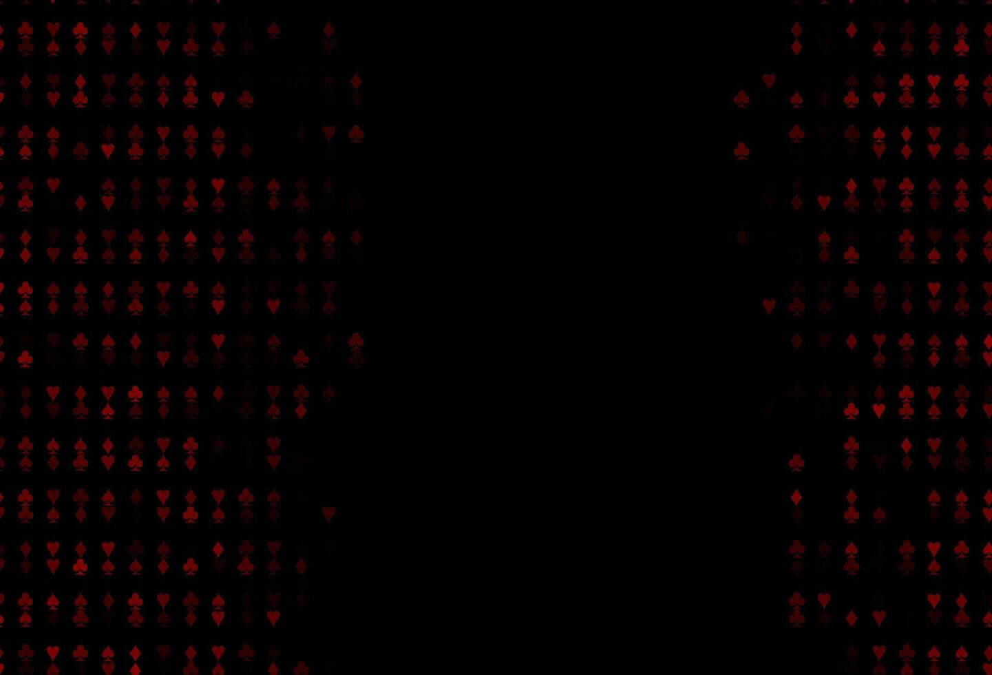 Dark Red vector background with cards signs.