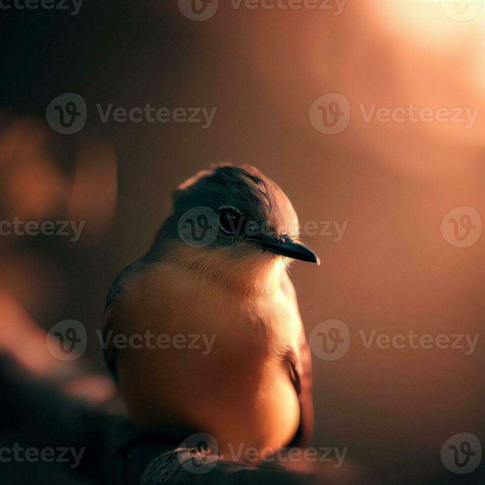 Zoomed-in on the Luminous Plumage of the Indian Roller Bird in Sunlight ,AI Generated photo