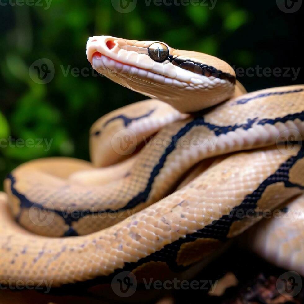 albino pelota pitón ,ai generado foto