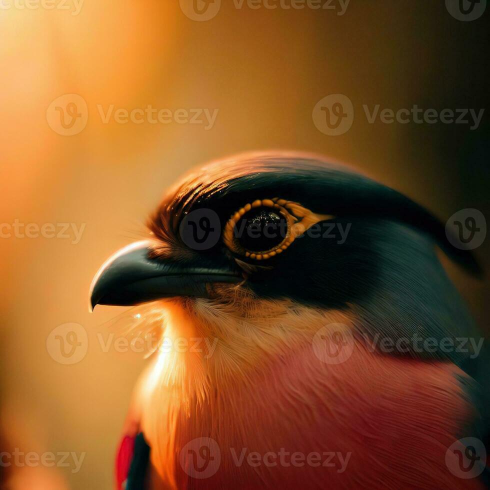 The Lilac-breasted Roller basks in the warm glow of the setting sun ,AI Generated photo