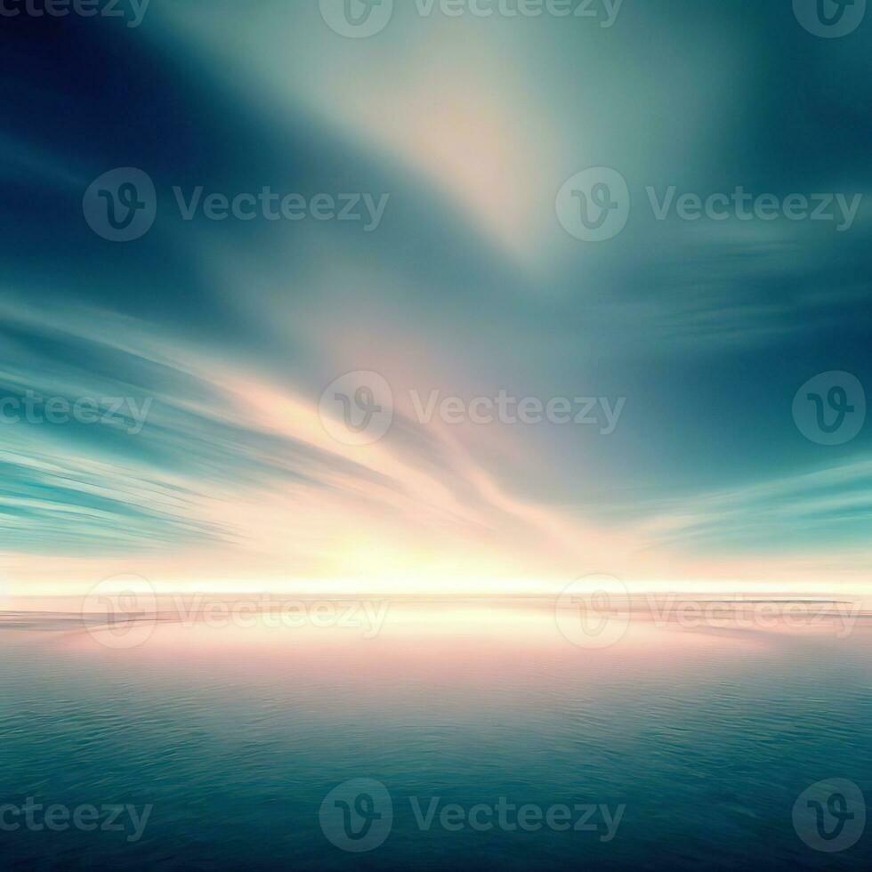 The motion of clouds creates a beautiful visual symphony over the ocean ,AI Generated photo
