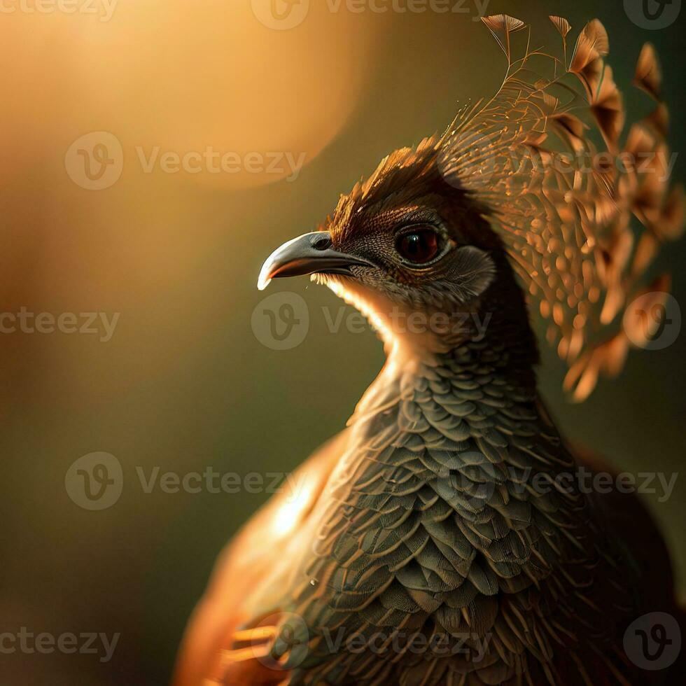 The Victoria crowned pigeon displays its magnificent crest and vibrant plumage ,AI Generated photo