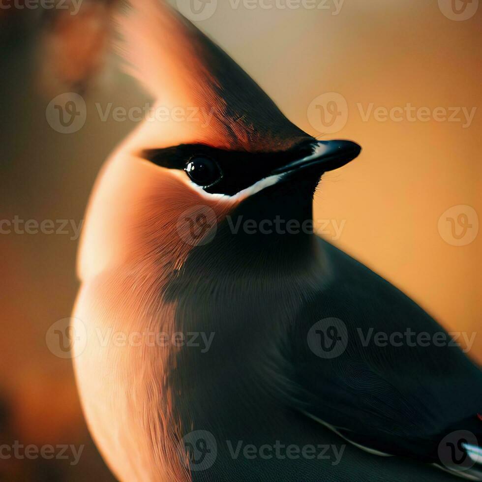 A bird with a white stripe on its chest ,AI Generated photo