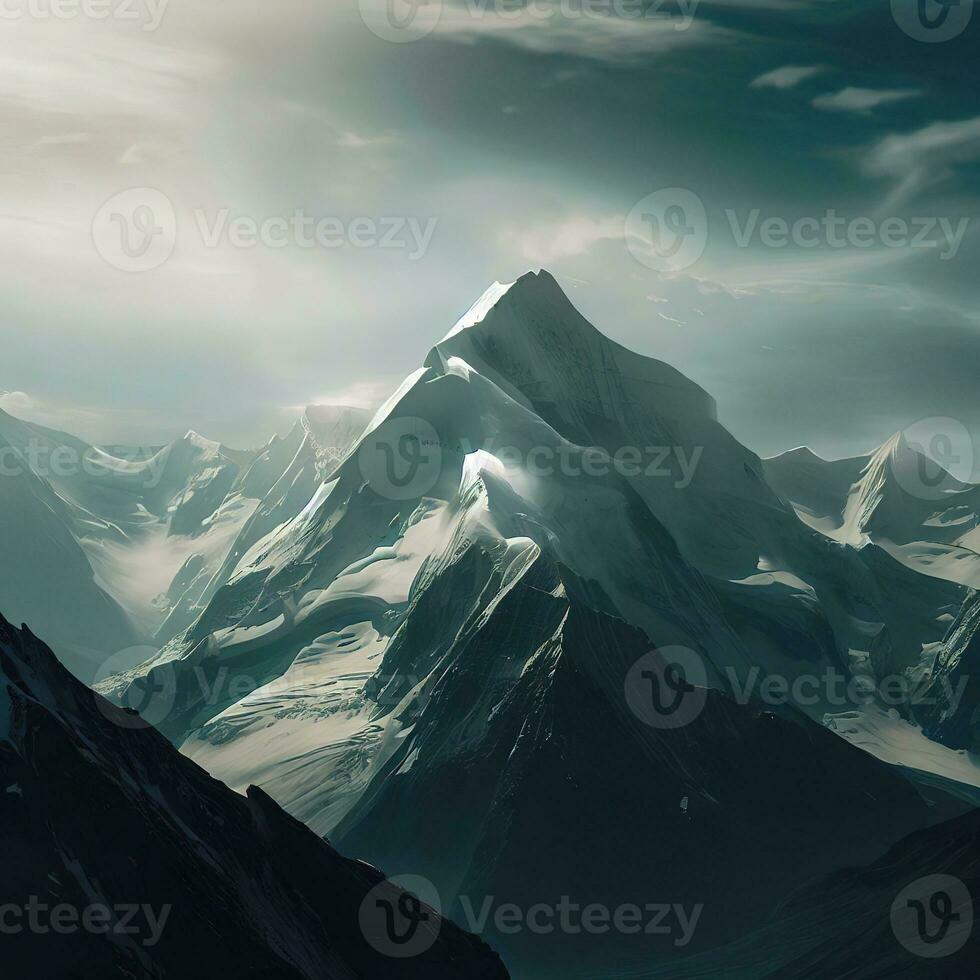 el del mundo más alto picos desafío escaladores a conquistar montar Everest ,ai generado foto